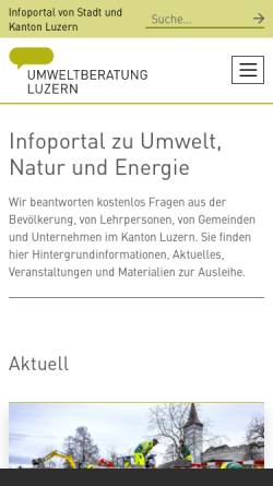 Vorschau der mobilen Webseite www.ublu.ch, Umweltberatung Luzern