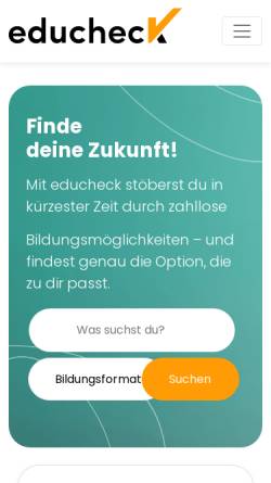 Vorschau der mobilen Webseite www.educheck.de, COMMENDIO GmbH