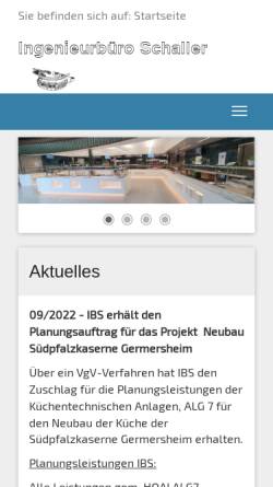 Vorschau der mobilen Webseite ibs-schaller.de, Ingenieurbüro Schaller