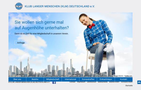 Vorschau von www.klub-langer-menschen.de, Klub Langer Menschen Deutschland e.V.