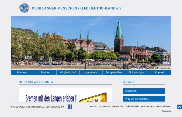 Vorschau von www.klm-bremen.de, Klub Langer Menschen Deutschland e.V. - Bezirk Bremen