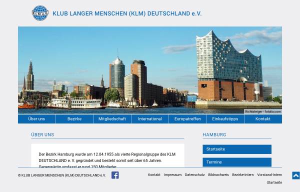 Vorschau von www.klm-hamburg.de, Klub Langer Menschen Deutschland e.V. - Bezirk Hamburg