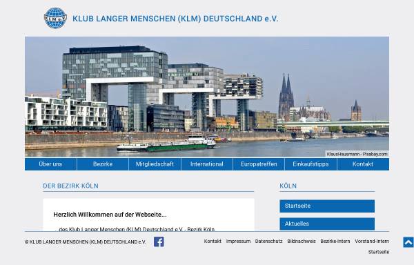 Vorschau von www.klm-koeln.de, Klub Langer Menschen Deutschland e.V. - Bezirk Köln