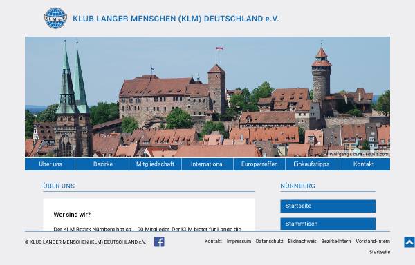 Vorschau von www.klm-nuernberg.de, Klub Langer Menschen Deutschland e.V. - Bezirk Nürnberg