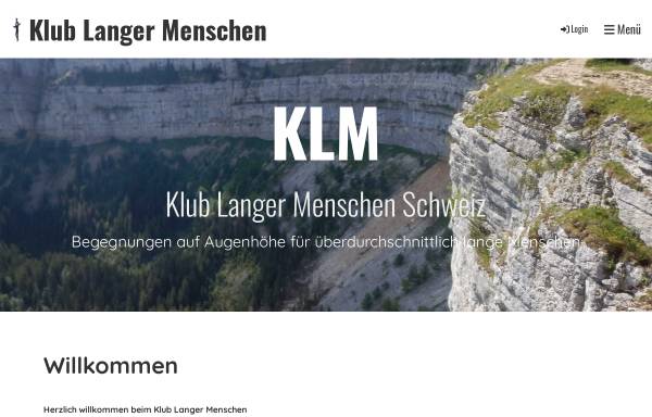 Vorschau von www.klm-schweiz.ch, Klub Langer Menschen Schweiz