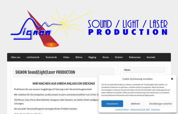 Signon Sound/Light/Laser Production, Inh. Dipl.-Ing. (FH) Elektrotechnik Frank und Uwe Nonnenmacher