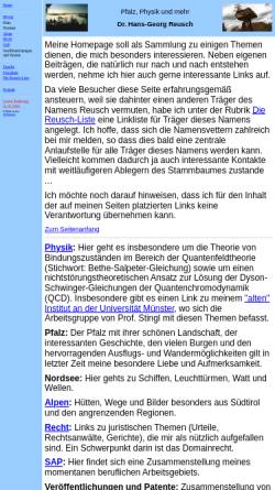 Vorschau der mobilen Webseite reusch.de, Reusch, Familie