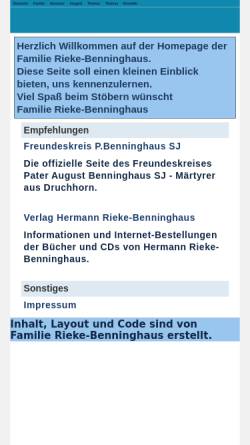 Vorschau der mobilen Webseite www.rieke-benninghaus.de, Rieke-Benninghaus, Familie