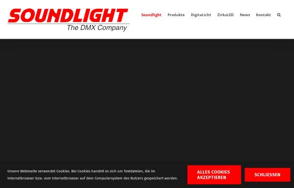 Vorschau von www.soundlight.de, Soundlight Lichtsteueranlagen
