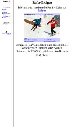 Vorschau der mobilen Webseite www.rufers.ch, Rufer, Familie