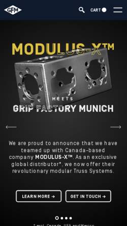 Vorschau der mobilen Webseite www.gripfactory.com, Grip Factory Munich GmbH