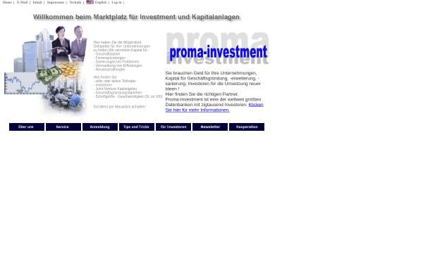 Vorschau von www.proma-investment.de, Promanet Ltd.