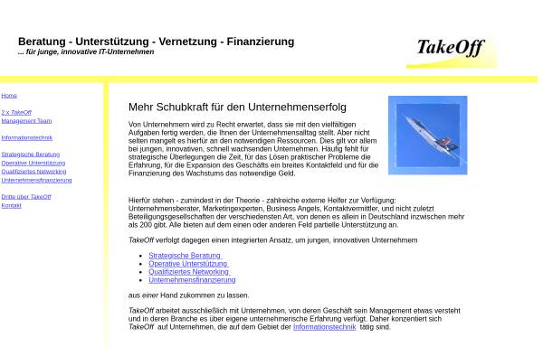 Vorschau von www.takeoff-vc.de, TakeOff VC Management GmbH