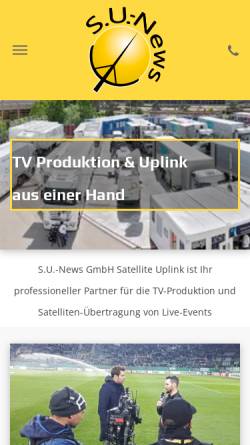 Vorschau der mobilen Webseite www.su-news.de, S.U.-News Satellite Uplink GmbH