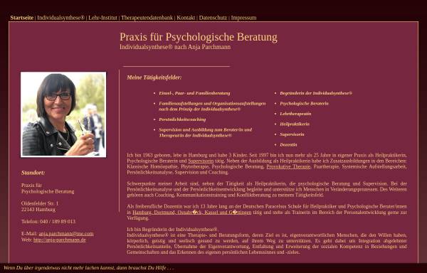 Vorschau von anja-parchmann.de, Praxis für Psychologische Beratung Anja Parchmann
