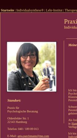Vorschau der mobilen Webseite anja-parchmann.de, Praxis für Psychologische Beratung Anja Parchmann