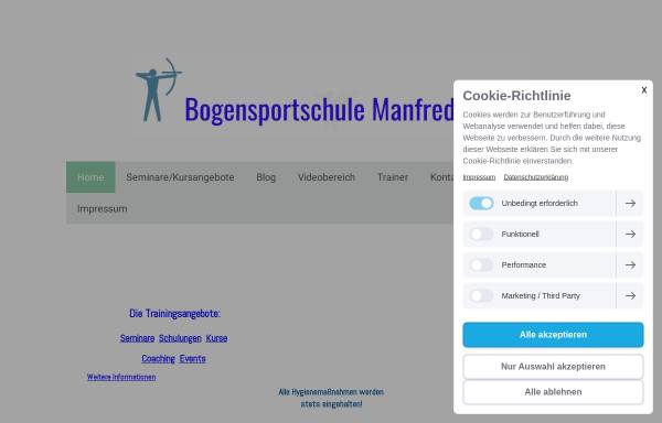Vorschau von www.bogensportschule.de, Bogensportschule Münsterland