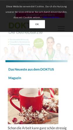 Vorschau der mobilen Webseite www.doktus.de, Doktus