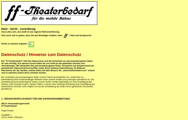 Vorschau von www.theaterbedarf.com, ff-Theaterbedarf Bernhard Wöller