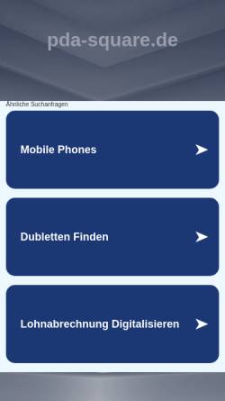Vorschau der mobilen Webseite www.pda-square.de, PDA-Square, Dieter Pfeffer