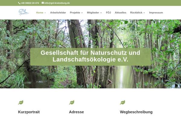 Vorschau von www.gnl-kratzeburg.de, Gesellschaft für Naturschutz und Landschaftsökologie e.V.
