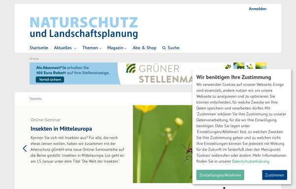 Vorschau von www.nul-online.de, Naturschutz und Landschaftsplanung