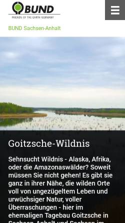 Vorschau der mobilen Webseite www.goitzsche-wildnis.de, Wildnis in der Bergbaufolgelandschaft Goitzsche