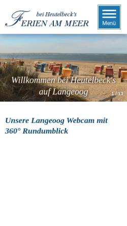 Vorschau der mobilen Webseite www.heutelbeck.de, Ferien bei Heutelbecks