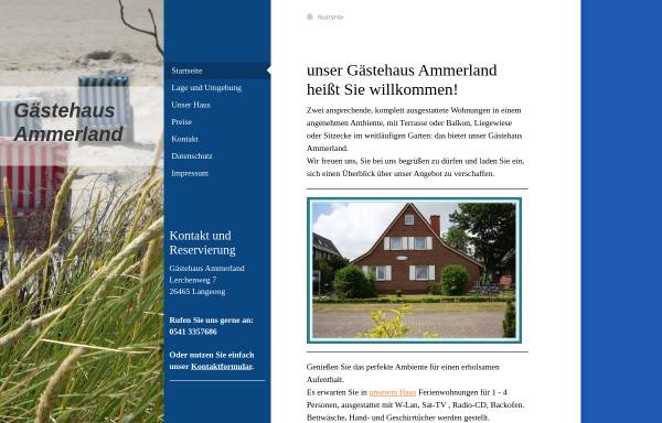 Vorschau von www.gaestehaus-ammerland.de, Gästehaus Ammerland