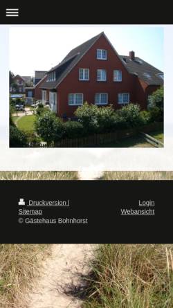 Vorschau der mobilen Webseite www.langeoog-bohnhorst.de, Gästehaus Joachim Bohnhorst