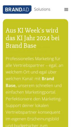 Vorschau der mobilen Webseite www.brand-ad.de, Brand AD GmbH