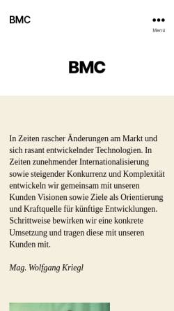 Vorschau der mobilen Webseite bmc.at, BMC Beteiligung Management Consulting GmbH