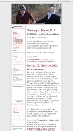 Vorschau der mobilen Webseite careconsulting.twoday.net, CareConsulting - Sonja Schiff