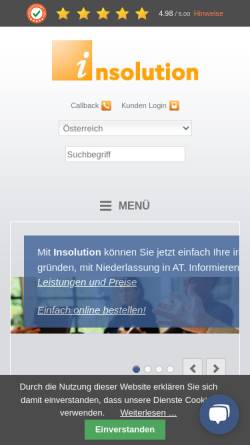 Vorschau der mobilen Webseite www.insolution.at, Insolution Ltd.