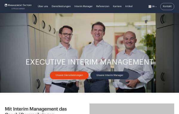 Vorschau von www.mf.ag, Management Factory Corporate Advisory GmbH