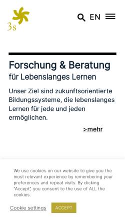 Vorschau der mobilen Webseite 3s.co.at, 3s Unternehmensberatung GmbH