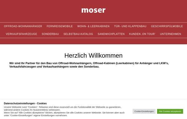 Vorschau von www.moser-fahrzeugbau.de, Moser Verkaufsfahrzeuge GmbH