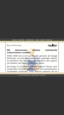 Vorschau der mobilen Webseite www.anno-dom.de, Anno Dom Möbelmanufaktur