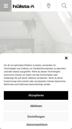 Vorschau der mobilen Webseite www.huelsta.com, Hülsta-Werke Hüls GmbH & Co. KG