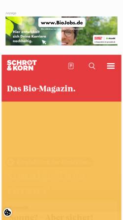 Vorschau der mobilen Webseite naturkost.de, Schrot und Korn naturkost.de