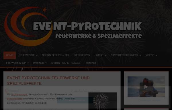 Vorschau von www.event-pyrotechnik.de, Event-Feuerwerk