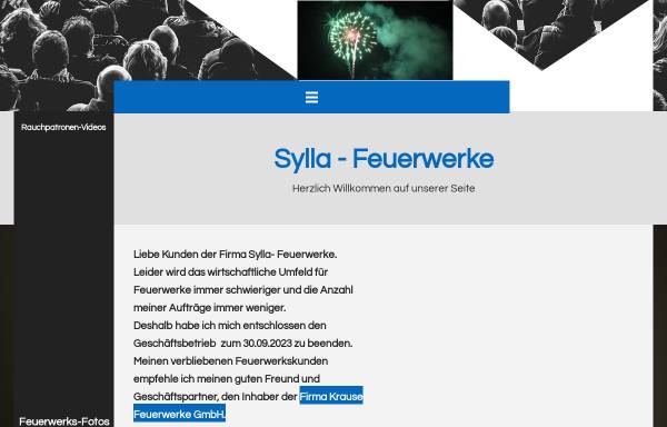 Vorschau von www.sylla-feuerwerke.de, Sylla-Feuerwerke
