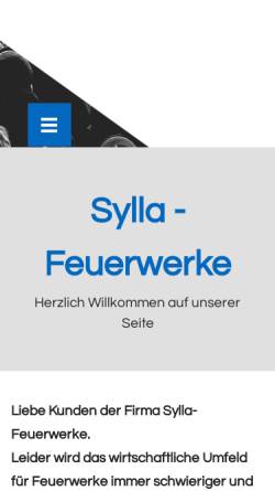 Vorschau der mobilen Webseite www.sylla-feuerwerke.de, Sylla-Feuerwerke