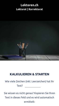 Vorschau der mobilen Webseite lektoren.ch, Lektoren.ch