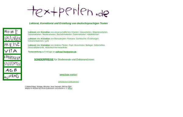 Vorschau von www.textperlen.de, Textperlen - Bärbel Philipp