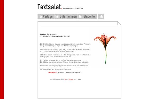 Vorschau von www.textsalat.de, Textsalat - Busse, Lindner, Triems & Zychlinski GbR