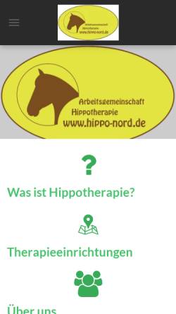 Vorschau der mobilen Webseite hippo-nord.de, Arbeitsgemeinschaft Hippotherapie