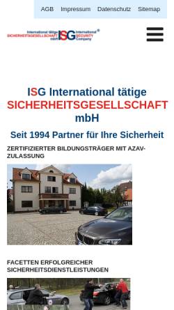 Vorschau der mobilen Webseite roteiv.de, ISG International tätige SICHERHEITSGESELLSCHAFT mbH