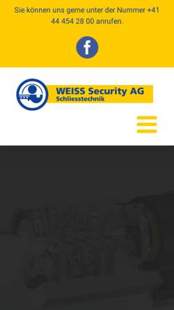 Vorschau der mobilen Webseite www.weisssecurity.ch, Weiss Security AG