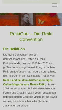Vorschau der mobilen Webseite www.reiki-convention.de, Reiki Convention
